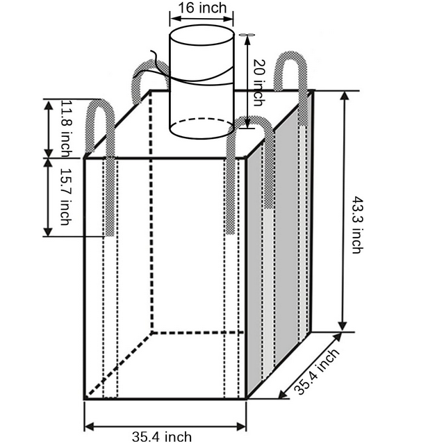 bulk bag with top spout